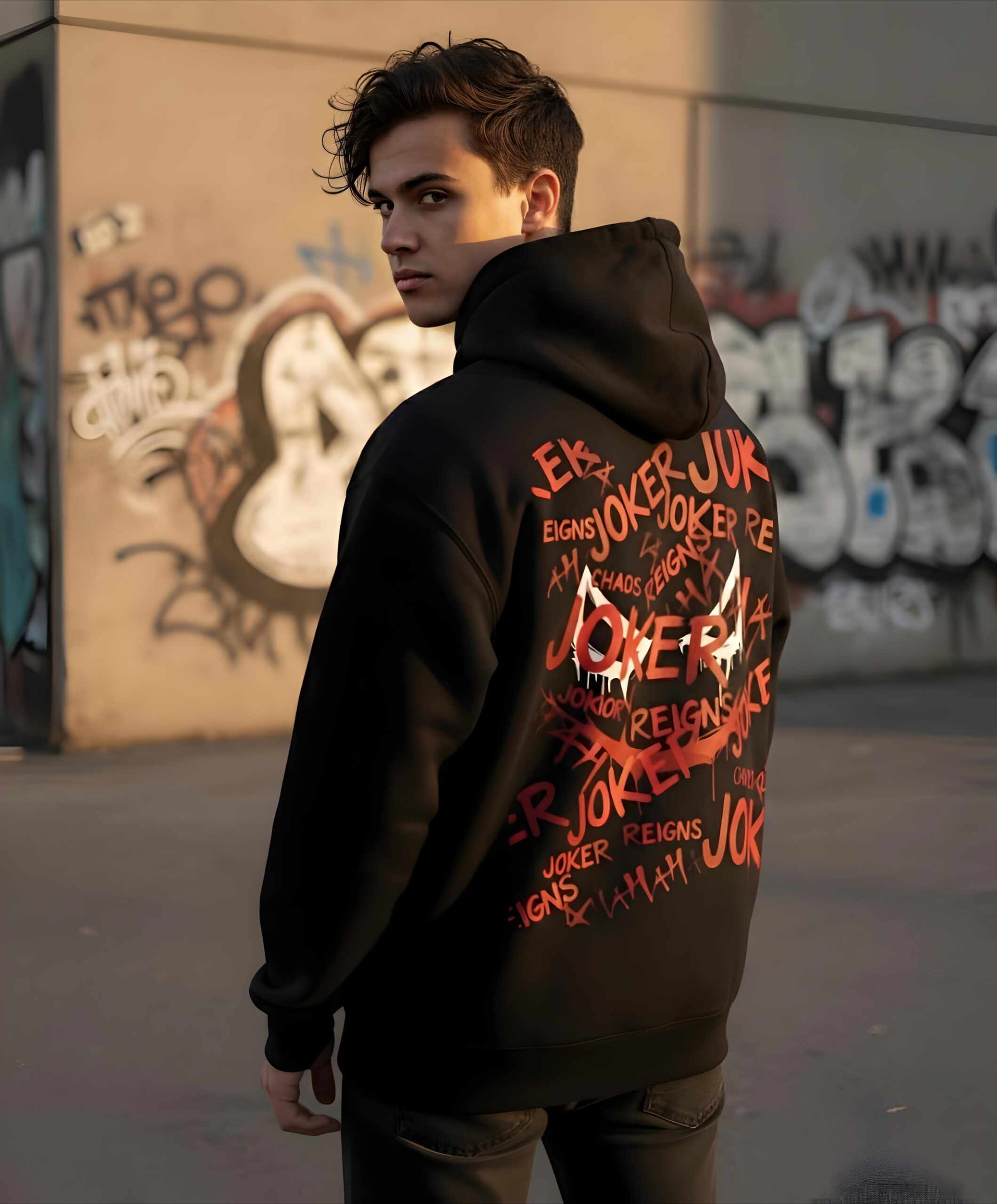 Joker Oversize Hoodie – Premium Streetwear | Yaveddra Joker Oversize Hoodie – Premium Streetwear Design by Yaveddra