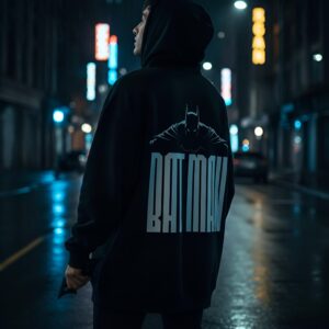 Batman Oversize Hoodie – Premium Black | Yaveddra