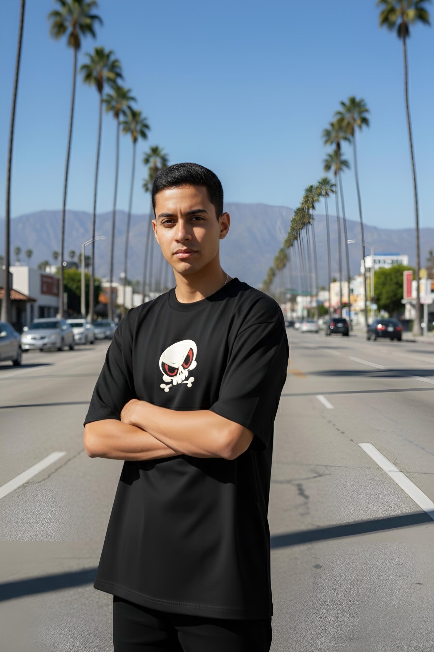 Oversized T-Shirts – Yaveddra Stay Bold Stay Unique Premium Streetwear Oversized T-Shirts by Yaveddra with skull graphic and Stay Bold Stay Unique print