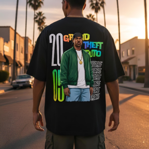 Los Angeles oversized t-shirt premium 260 GSM DTF print by Yaveddra