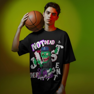 Zombie Oversize T-shirts with creative zombie DTF print by Yaveddra