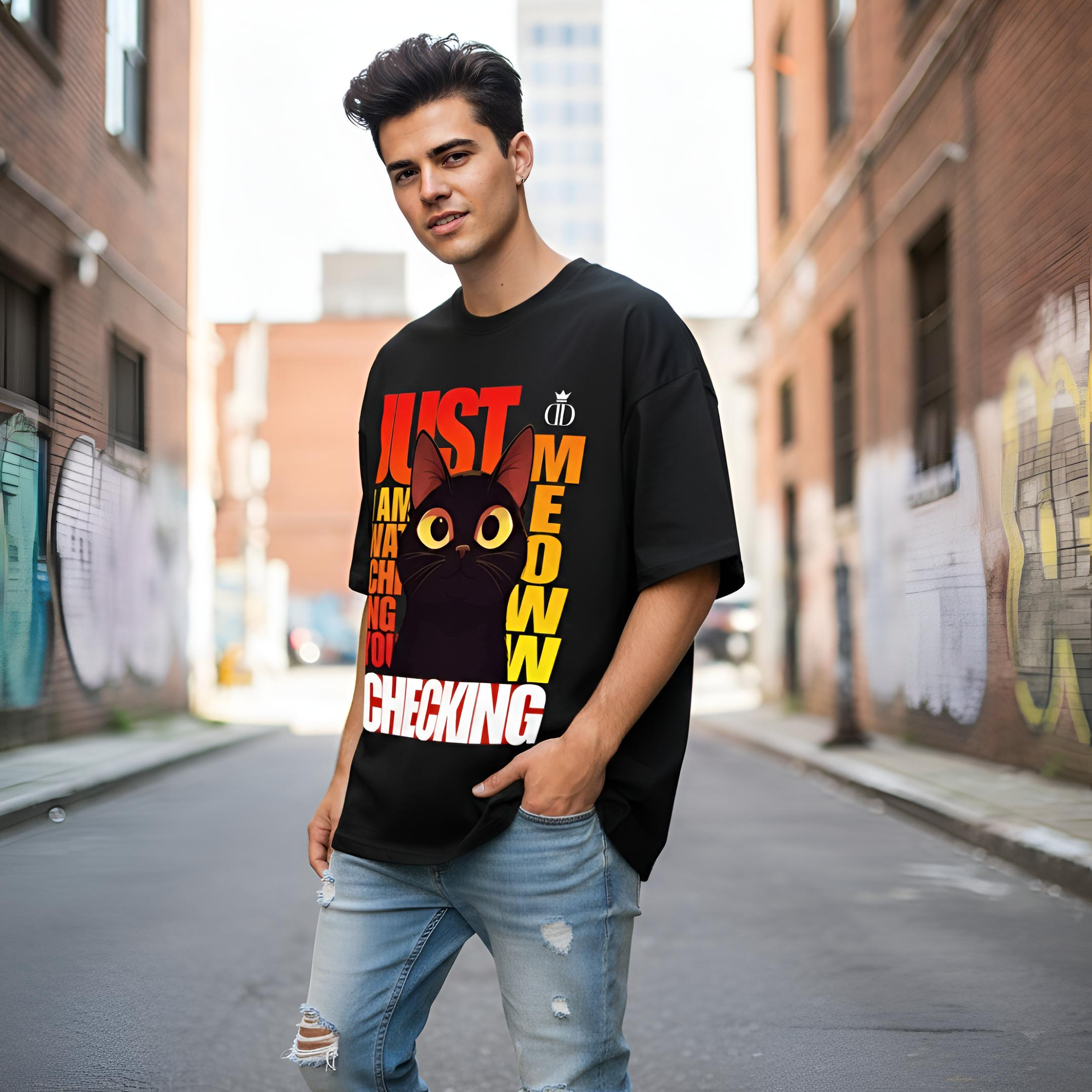 Ultimate Cat Design Oversized T-Shirt Unisex | Yaveddra Cat Design Oversized T-Shirt Unisex No. 01 by Yaveddra