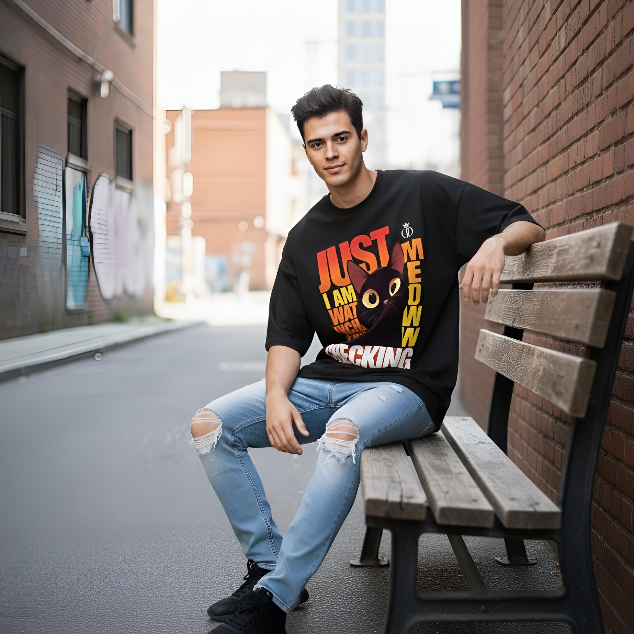 Ultimate Cat Design Oversized T-Shirt Unisex | Yaveddra Cat Design Oversized T-Shirt Unisex No. 01 by Yaveddra