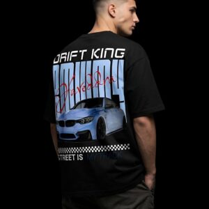 BMW M4 Oversized T-Shirt back side black car graphic streetwear