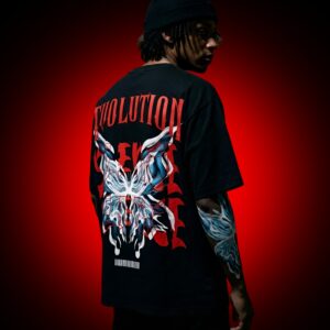 oversized t shirt for men butterfly graphic 260 gsm streetwear