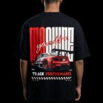 Oversized T Shirt Men full back view showing complete BMW Racing Car design Anuurag Mal