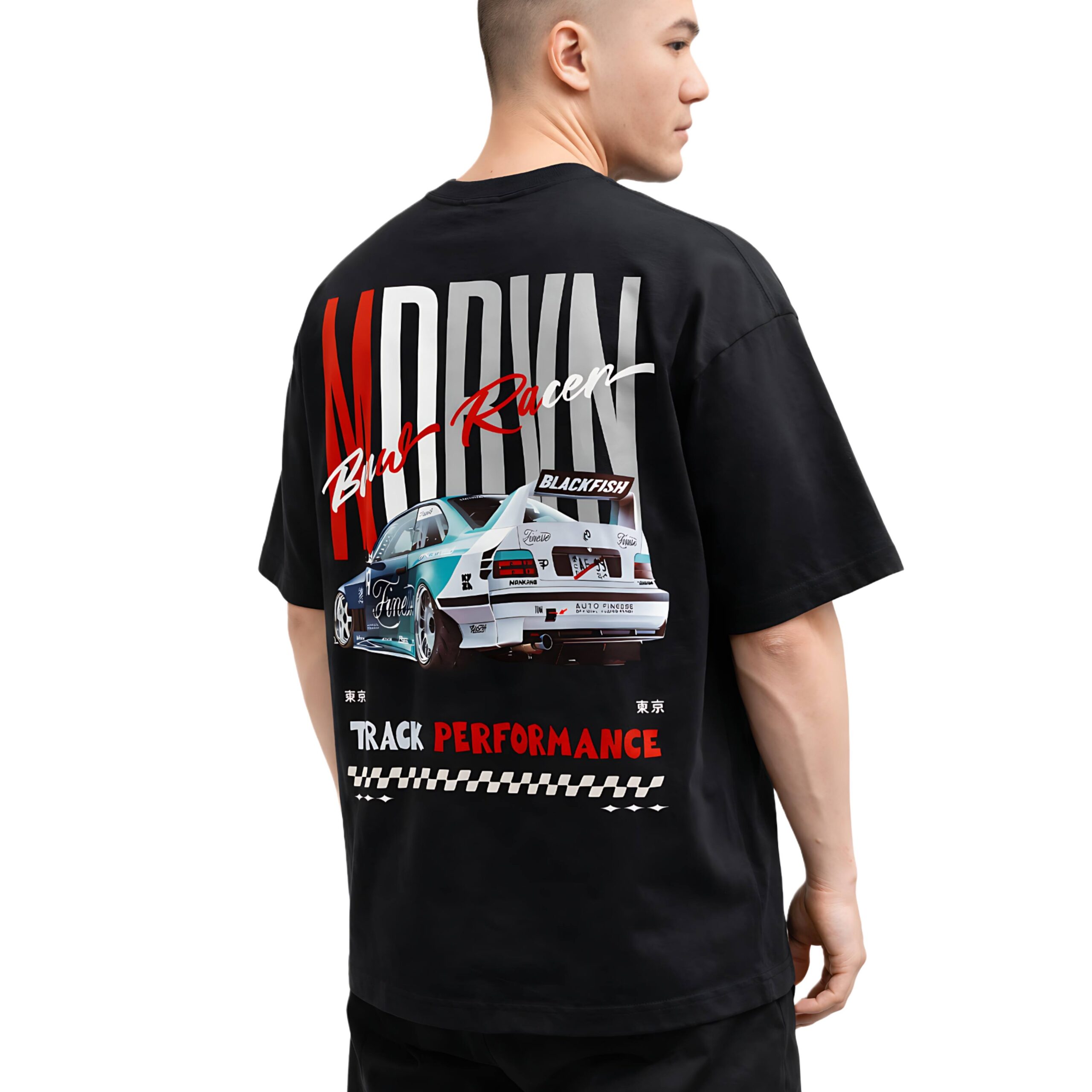 Side View Car Graphic Oversized T Shirt Fit Car Graphic Oversized T Shirt side view black oversized fit streetwear t shirt for men