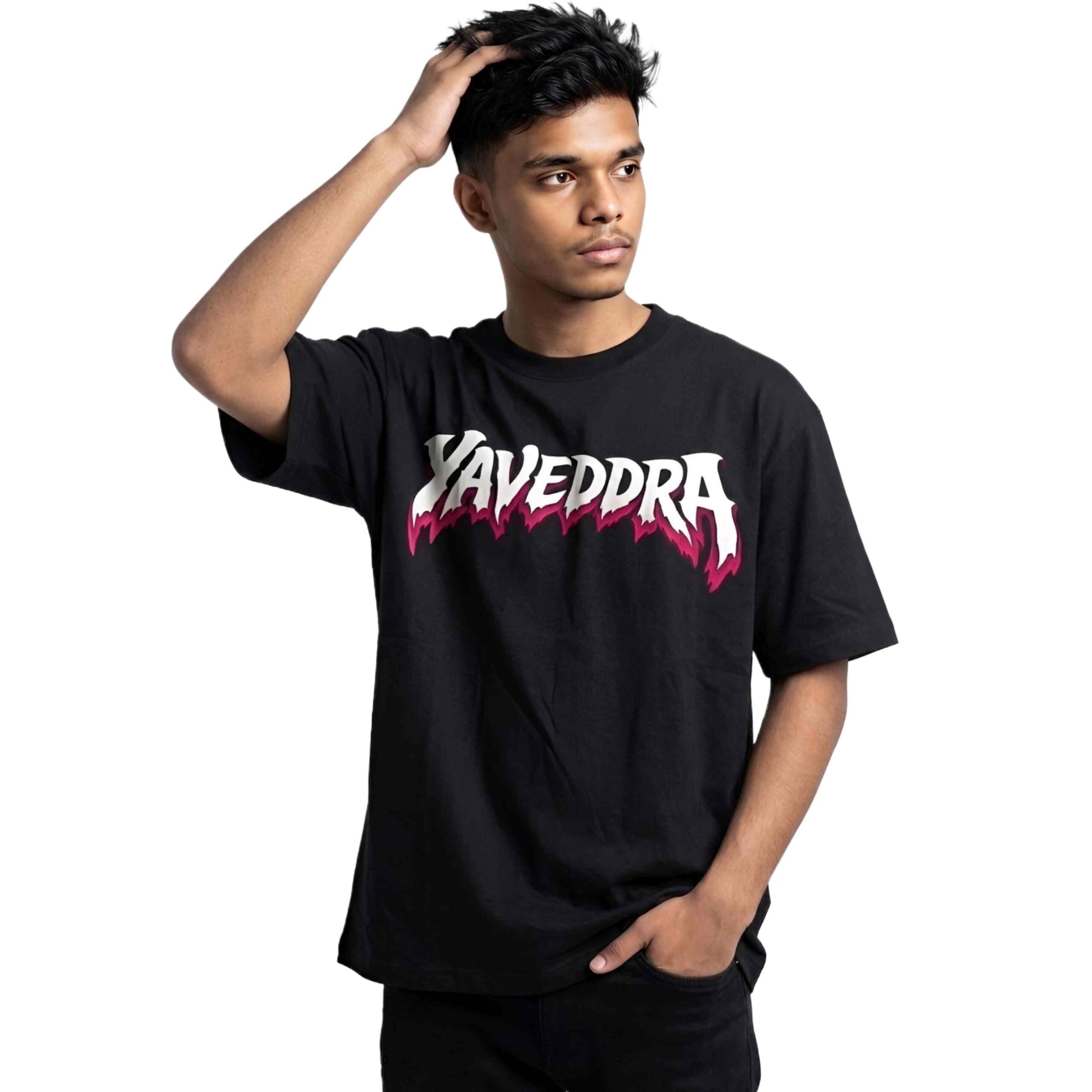 Black Oversized T Shirt Styled Streetwear Outfit Yaveddra Best Oversized T Shirt For Men styled outfit black Yaveddra streetwear look