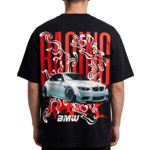 Tshirts BMW Car Graphic Oversized T-Shirt Men back side racing design Yaveddra