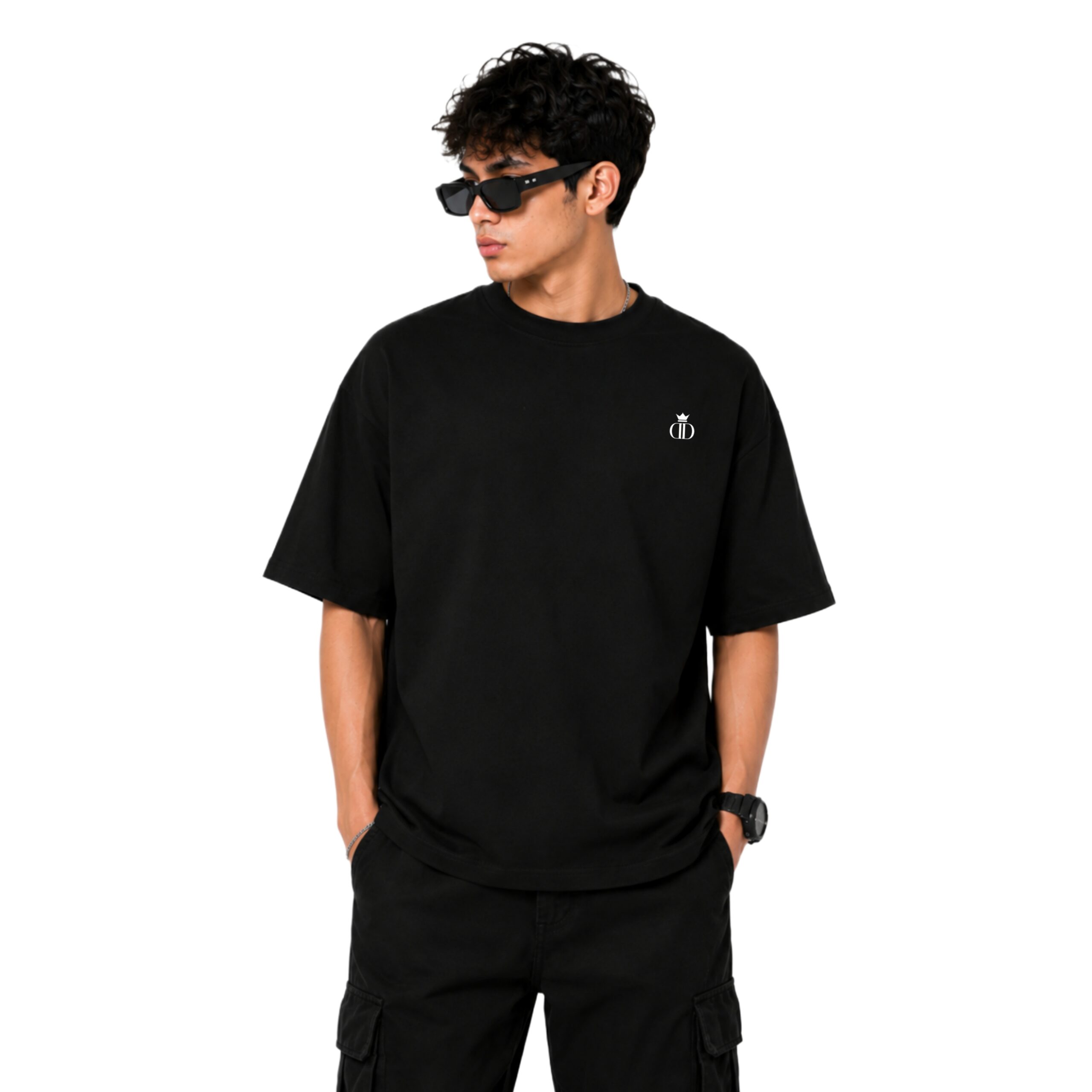 Freedom Oversized Graphic T Shirt Front Branding Freedom Oversized Graphic T Shirt front branding close up black tee