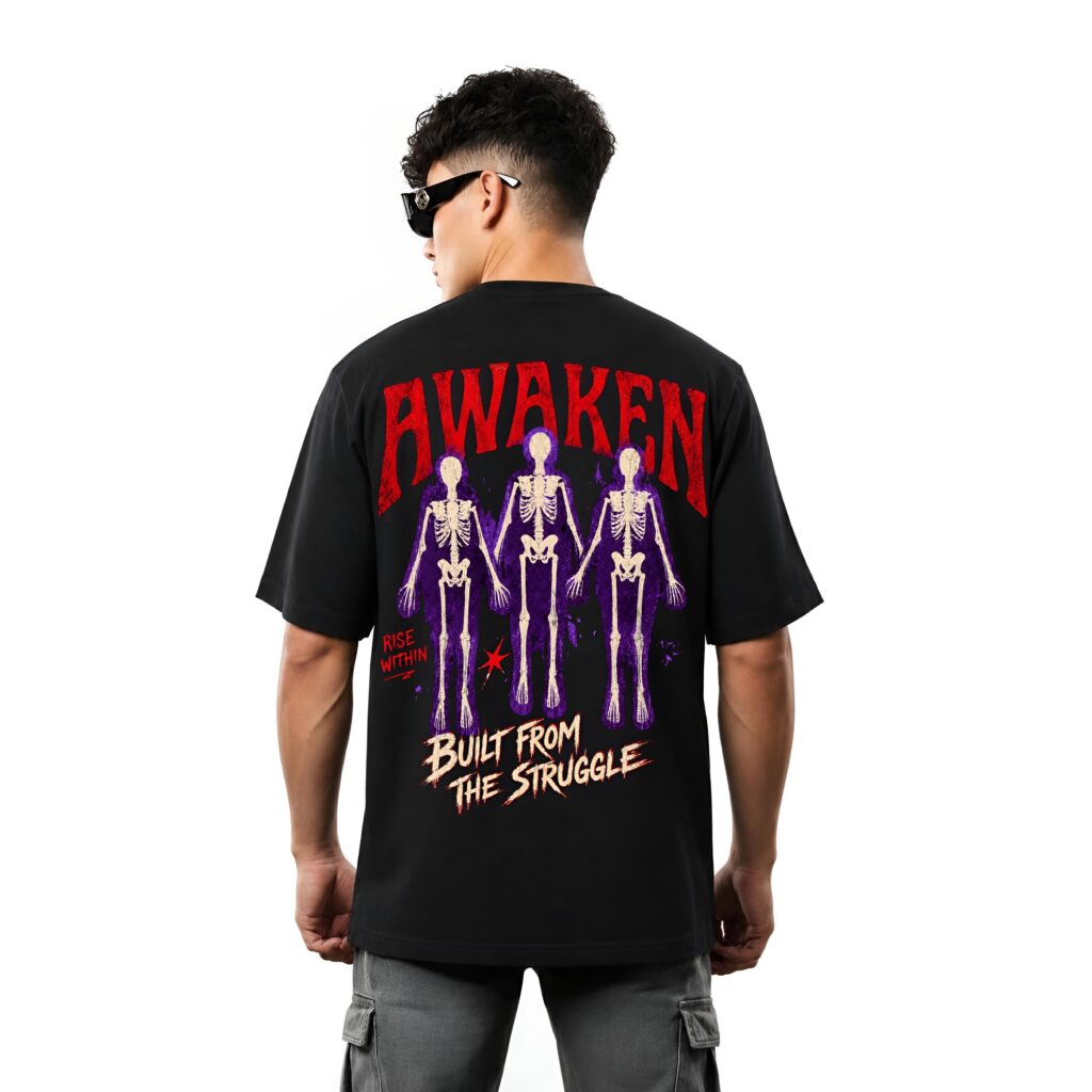 aveddra Skeleton Graphic Oversized T Shirt Back Design Yaveddra Skeleton Graphic Oversized T Shirt Back Print