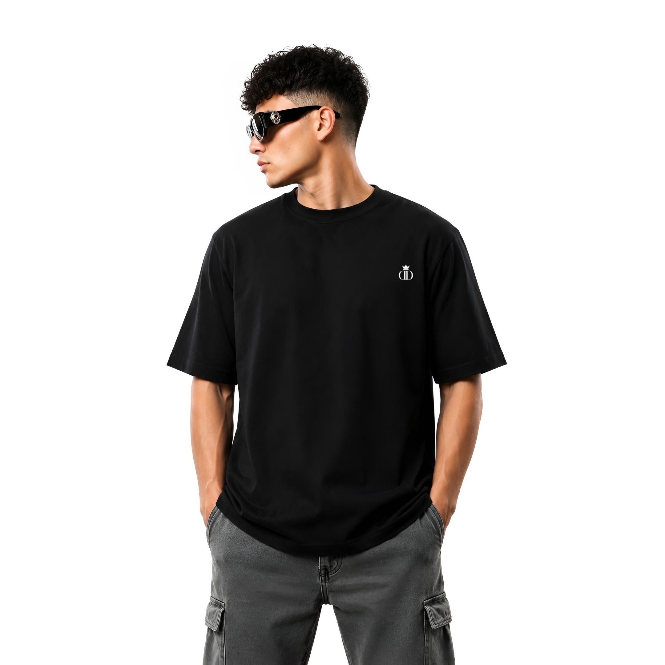 Guardian Angel Graphic Oversized T Shirt Front | YAVEDDRA Guardian Angel Graphic Oversized T Shirt Front View