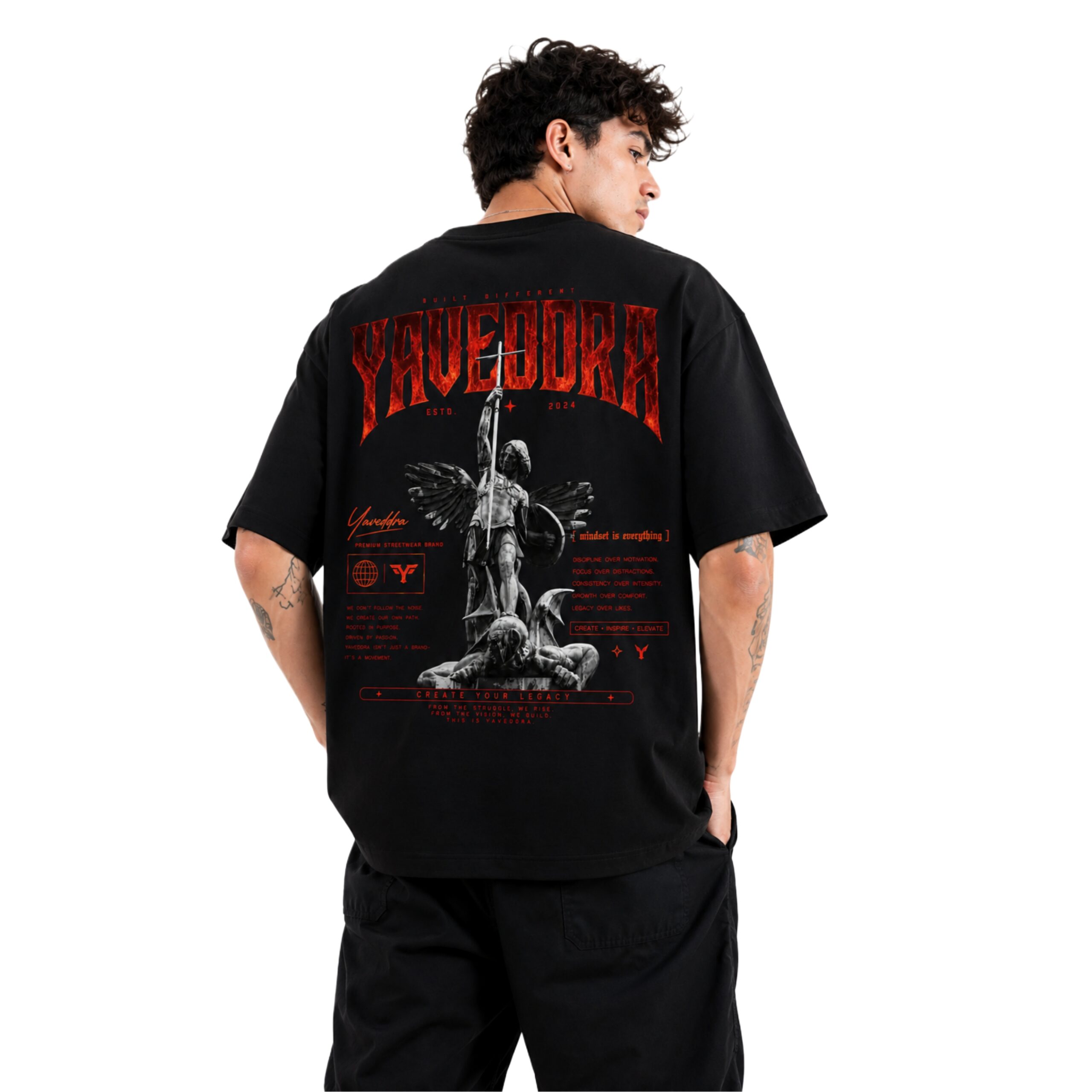 Back Print Oversized T-Shirt Back Print Oversized T-Shirt for Men