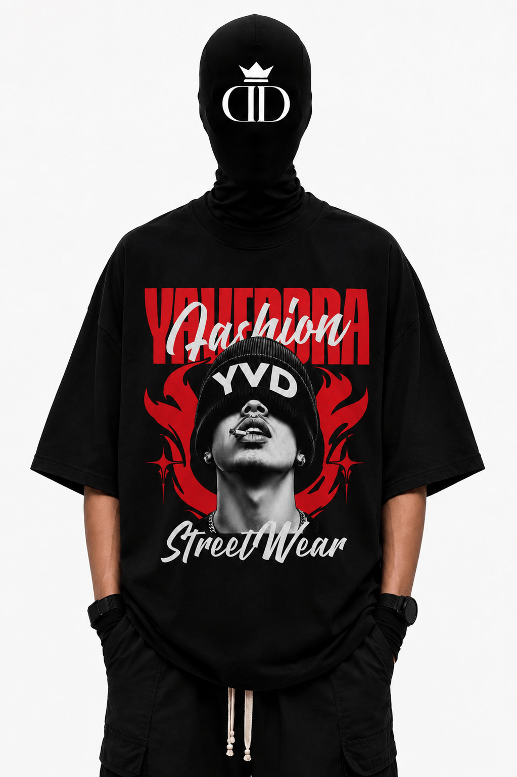 Shadow Pulse Graphic Oversized T-Shirt Graphic Oversized T-Shirt – Shadow Pulse Front View
