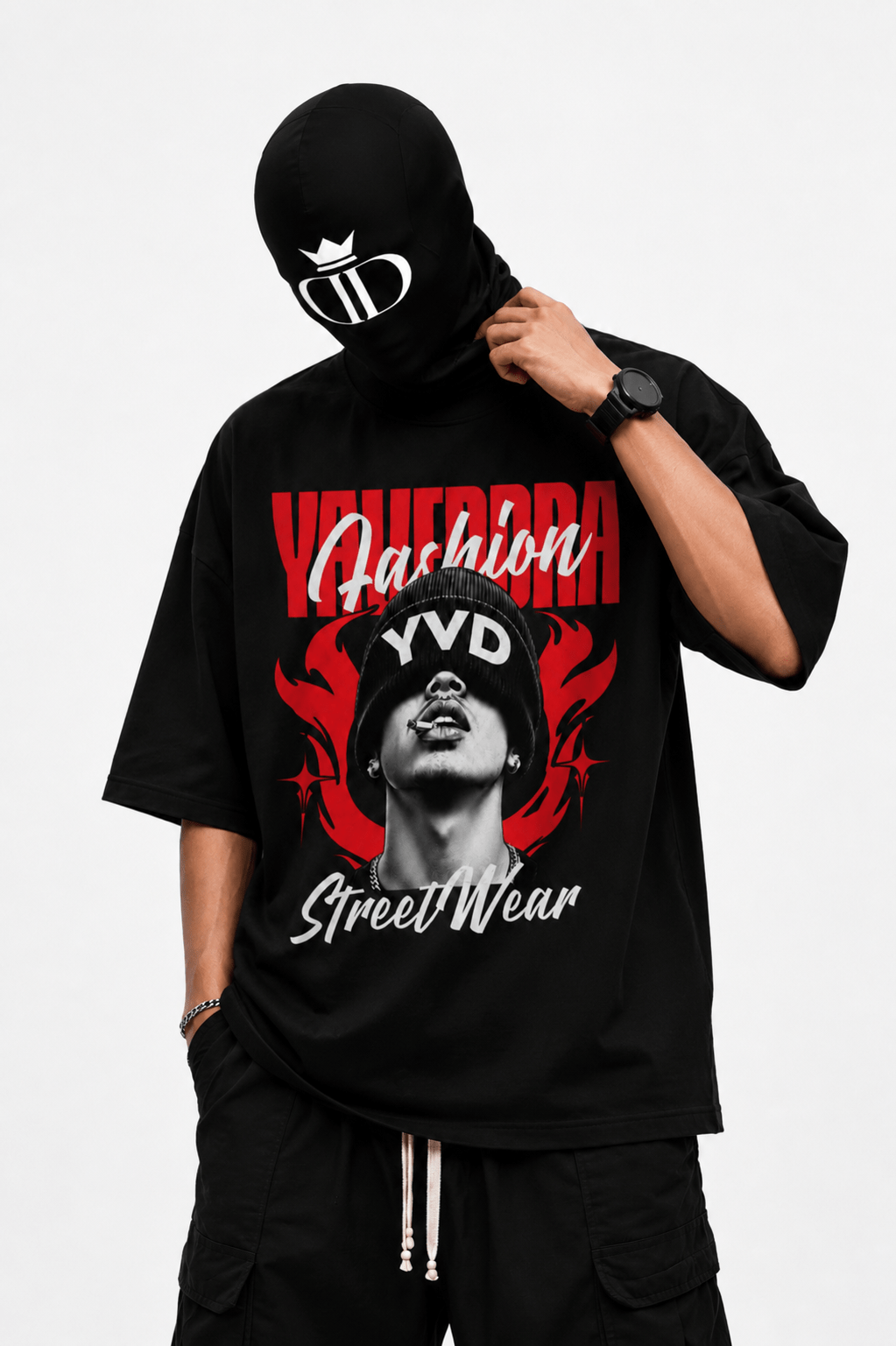 Shadow Pulse Oversized T-Shirt Angled View Shadow Pulse Graphic Oversized T-Shirt Angled View